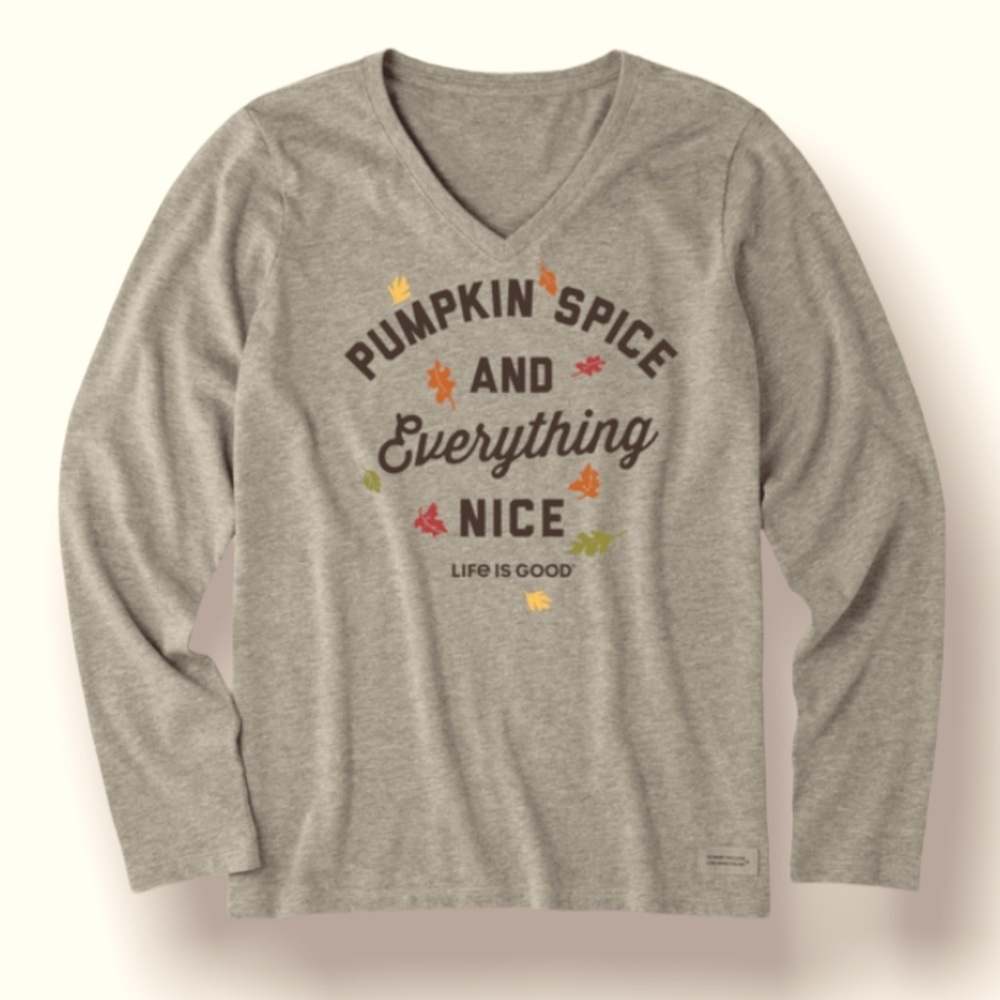 Life Is Good Gray Long Sleeve Tee